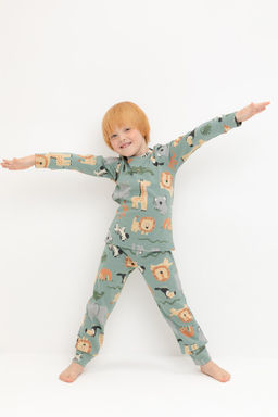 Crockid _ К 1552/холодная мята,веселый зоопарк пижама д/дет яс  фото 5