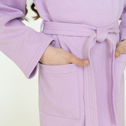 Халат детский вафельный лиловый 914 (134, 68)