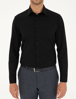 Siyah Arm_rl_ Slim Fit Uzun Kollu G_mlek