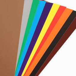 Цена за 2 шт. Цветной картон, А4, 10 листов, 10 цветов, мелованный, односторонний, в папке, 240 г/м², «Смешарики»