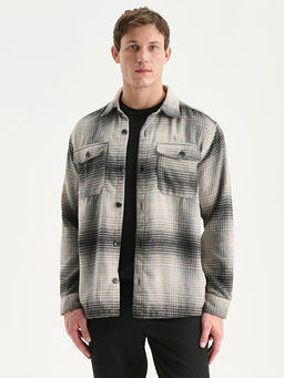 Regular Fit Ekose Erkek Oduncu G?mlek Ceket