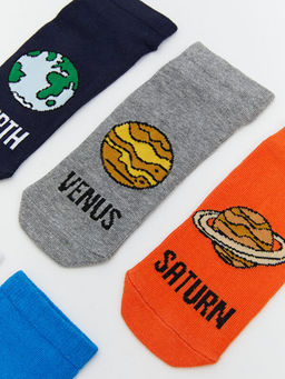 Desenli Erkek ?ocuk Patik ?orap 5li