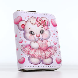 Кошелёк детский «Мишутка», на молнии, белый