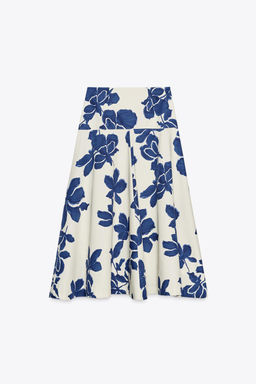 ZW COLLECTION FLORAL MIDI SKIRT - Zara фото 8