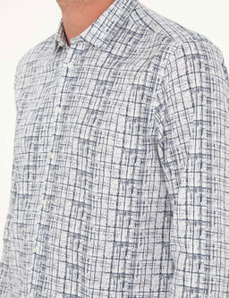 Темно-синяя приталенная рубашка с длинным рукавом - Cacharel фото 7