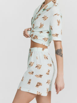 КОМПЛЕКТ ЖЕНСКИЙ (РУБАШКА, ШОРТЫ)