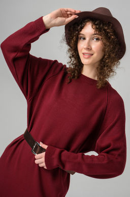 Женское теплое вязаное платье Happyfox