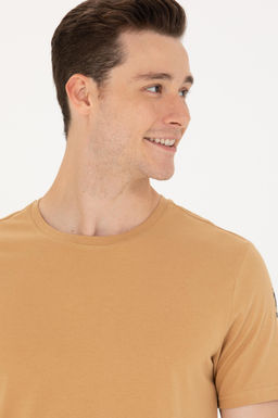 Футболка U.S. Polo Assn Camel Basic с круглым вырезом из хлопка  фото 9