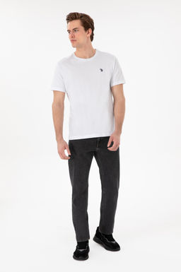 Erkek Regular Fit Bisiklet Yaka Beyaz Basic Ti__rt Sepette S_rpriz _ndirim - U.s. polo assn фото 4
