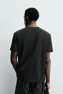 PACK 3 CAMISETA MEDIUM WEIGHT B?SICA / Negro - Zara фото 6