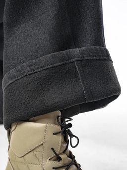 Джинсы трубы на флисе