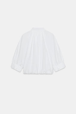 CAMISA MANGA ABULLONADA ZW COLLECTION / Blanco - Zara фото 6