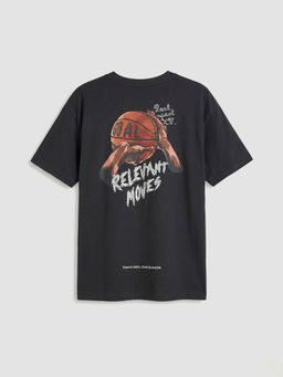 Bisiklet Yaka Bask?l? Erkek ?ocuk Ti??rt