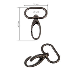 Карабин металл TBY-AX10.3-25 45х31мм (внутр. 25мм) цв. черный никель уп. 10шт