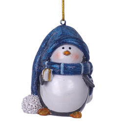 Фигурка декоративная подвесная "Пингвин", L5 W5 H6,5 см, 2в.