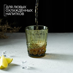 Стакан стеклянный Magistro Ла-Манш, 220 мл, 810 см, цвет зелёный  фото 3