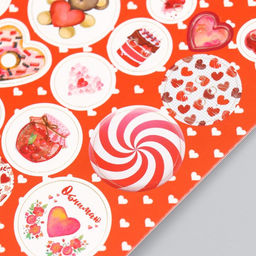 Цена за 5 шт. Декоративные элементы для творчества «Арт Узор. Фишки и пуговки. Красный», набор 24 шт., картон, 13×16.5 см