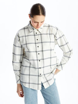 Ekose Uzun Kollu Kad?n G?mlek