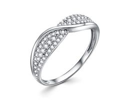 Кольцо из серебра куб.циркон., В10-1296