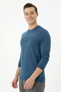 U. S. Polo Assn / Мужской базовый свитшот цвета индиго - U.s. polo assn фото 3