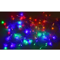 Электрогирлянда-занавес, светодиодная 3*0,7м, 96 ламп, цветная