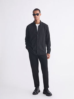 Slim Fit ?izgili Erkek G?mlek