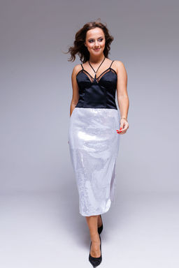 Юбка AURA 5040-170 серебро