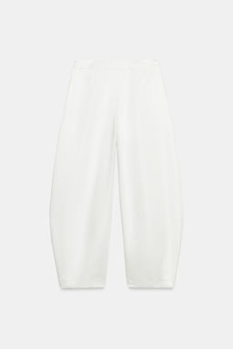 PANTAL?N BARREL SATINADO / Blanco roto - Zara фото 7
