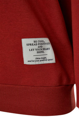 TRENDYOLMILLA Lacivert Etiket Detayl? Regular Bisiklet Yaka Orme Sweatshirt TWOAW24SW00289  фото 8