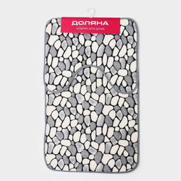 Коврики для ванной и туалета Доляна «Галька», 2 шт., 40×49 см, 50×80 см