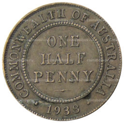 1/2 пенни 1938 года Австралия