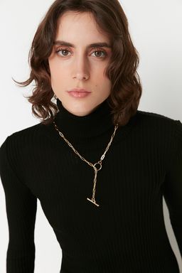 TRENDYOLMILLA Saks Mini Triko Kollar? Volanl? Elbise TWOAW20YN0005  фото 2