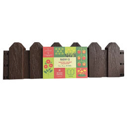 Заборчик садовый секционный Radivas 5 секций 3м коричневый (Шоколадный) G2-02-02
