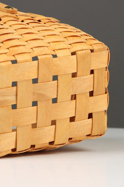 Корзина плетёная для хранения, 22×16×12 см, ручка h=15 см, ива, натуральный цвет, Greengo