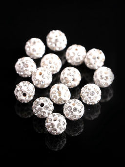 Бусины для творчества «Шамбала», 10 мм, набор 15 шт., белые