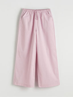 Beli Lastikli K?z ?ocuk Poplin Pantolon