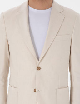 Ekru Slim Fit Tak_m Elbise - Cacharel фото 7