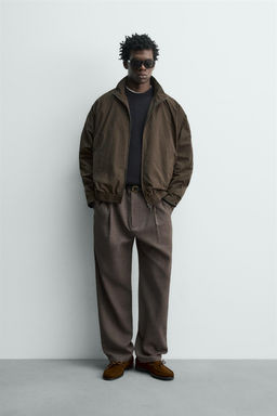 CAZADORA BOMBER RELAXED FIT / Chocolate