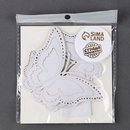 Набор для украшения Бабочки, набор 12 шт, цвет белый - Страна карнавалия фото 6