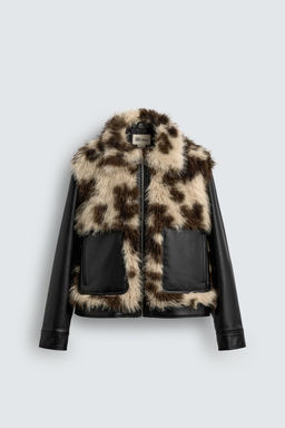 CONTRAST FAUX LEATHER JACKET HARRY LAMBERT FOR ZARA X DISNEY  фото 7