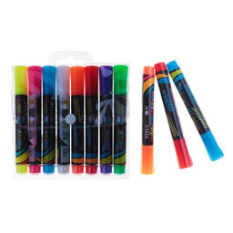 Цена за 8 шт. Маркер меловой для стекла, LED, МИКС