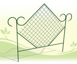 Забор садово-парковый "Ромб" (выс. 0,9м, дл. 5м, дл.дел. 1м) ст. тр. 10мм