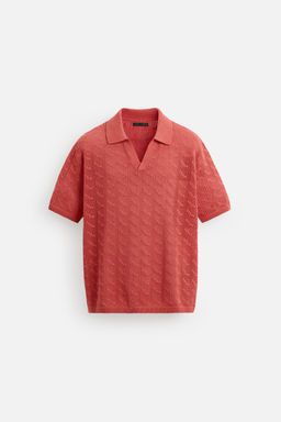 OPEN KNIT POLO SHIRT - Zara фото 7