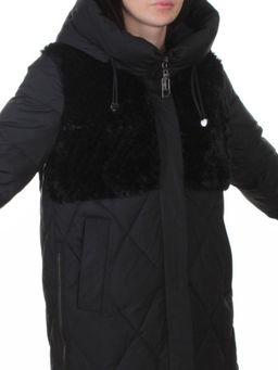 M-8800 BLACK Куртка зимняя стеганная женская (150 гр. холлофайбер)