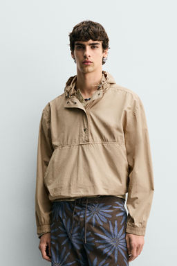 CAZADORA CANGURO RELAXED FIT CAPUCHA / Beige - Zara фото 2