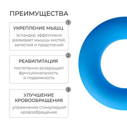 Эспандер кистевой Fortius, 10 кг, цвет голубой