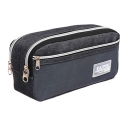 Пенал школьный Calligrata, мягкий, 3 отделения, 130×210×100 мм, объёмный, серый