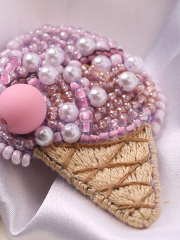 Klart набор для вышивания 10-026 Брошь. Мороженое 3.5 х 5 см