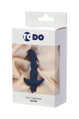 Анальный вибратор ToDo by Toyfa Adore, влагостойкий, силикон, синий, 15 см, 3,1 см