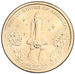 1 доллар 2025 года P США Американские инновации  Флорида (Мыс Канаверал)